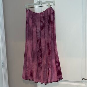 Alberto Makali Pink Tie-Dye Midi Skirt